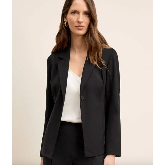 M.M. LAFLEUR Moreland Travel Blazer OrigamiTech Size 14 - Picture 1 of 9